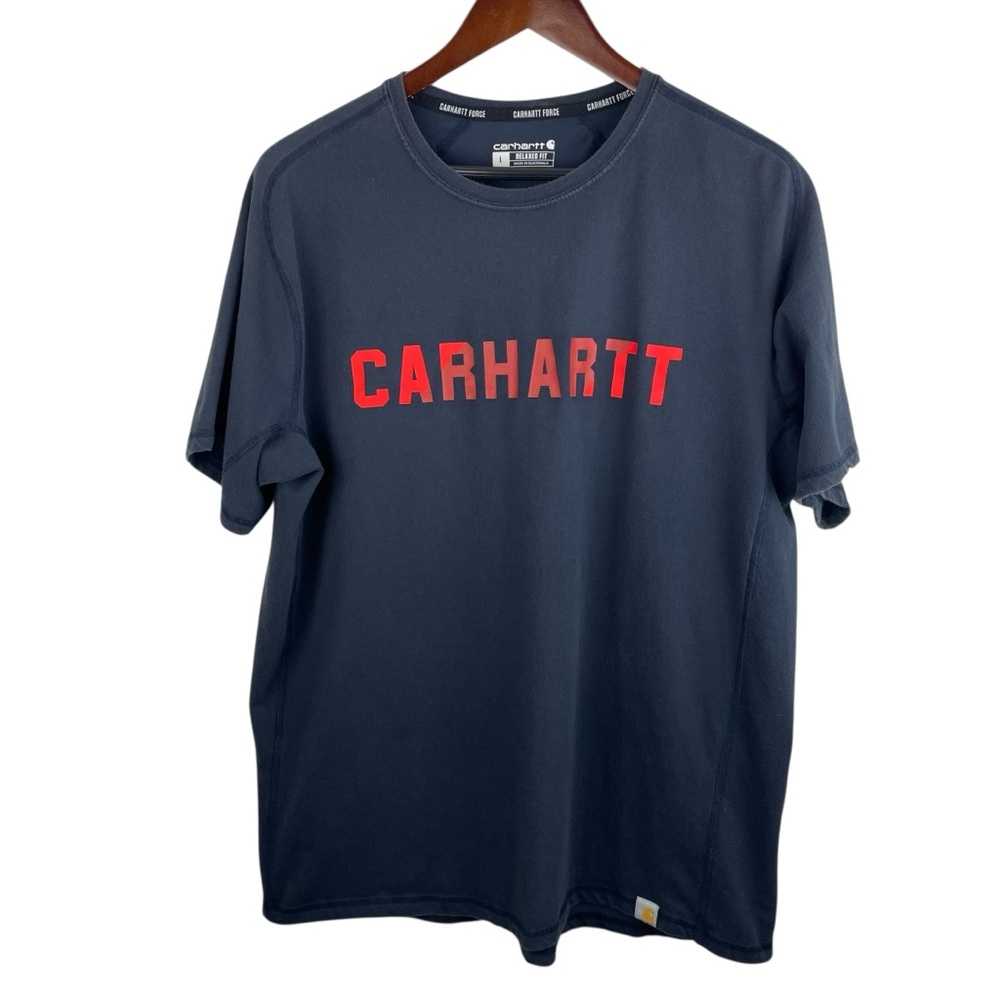 Carhartt | Black Red Graphic Relaxed Fit Mid Weight Tee Shirt